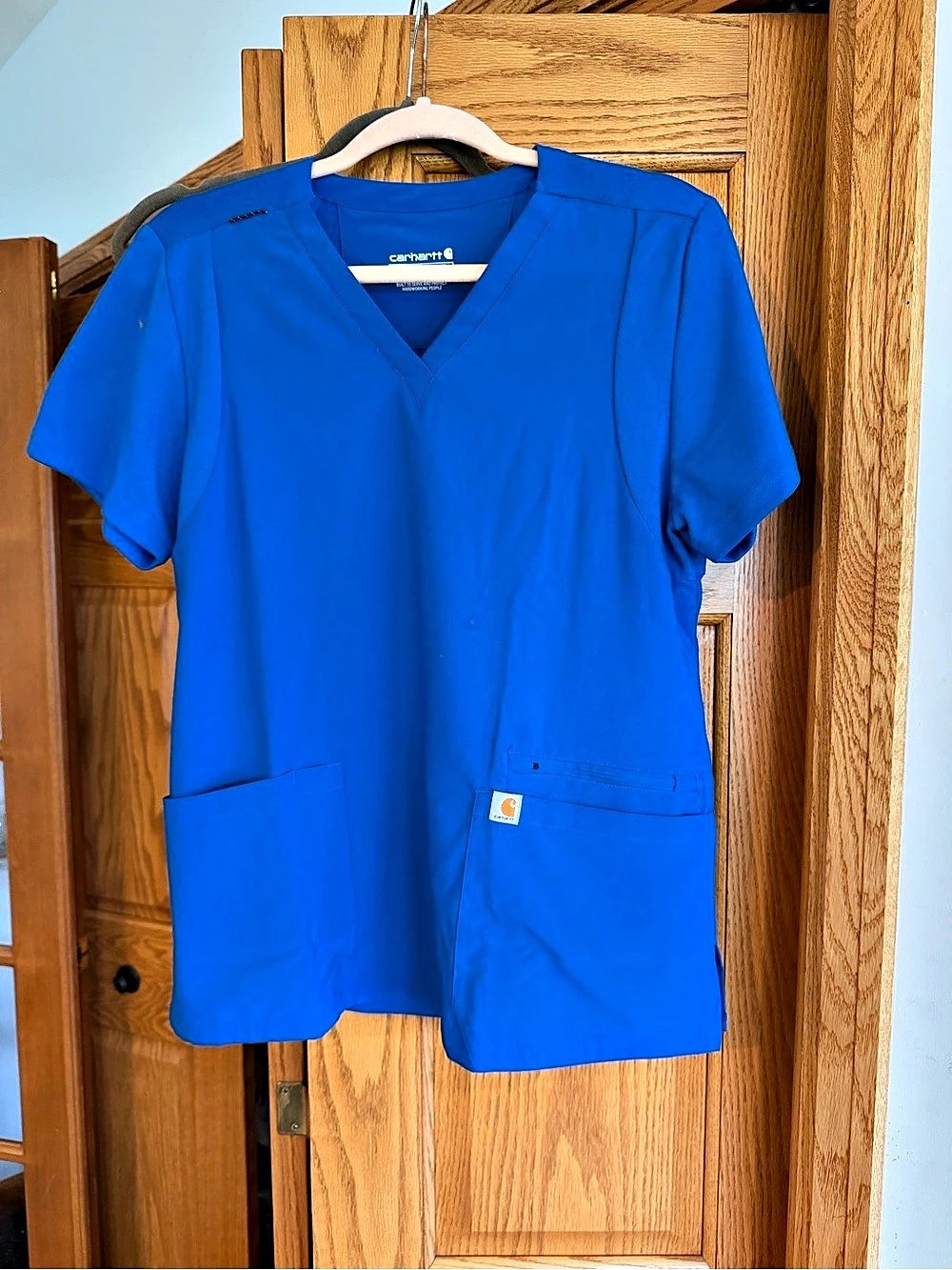 Carhartt Modern Fit Scrub Top Scrub Top in Blue Size Medium Like New